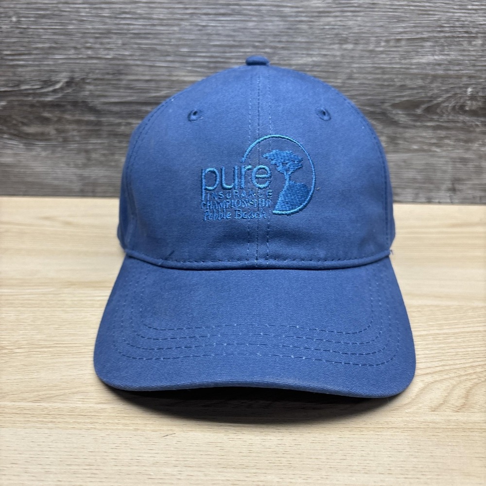 Pure Insurance Pebble Beach Hat Cap Strap Back Mens One Size Blue Port Authority